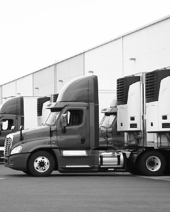 FreshFleet reefer trucks at a loading dock